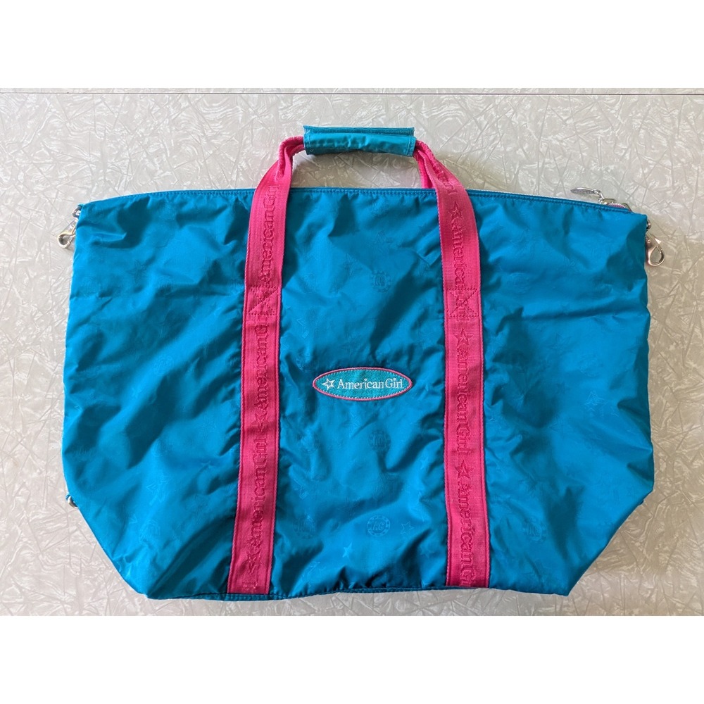American‎ Girl Starry Duffel Bag Travel Sleepover Tote One Size Blue Pink